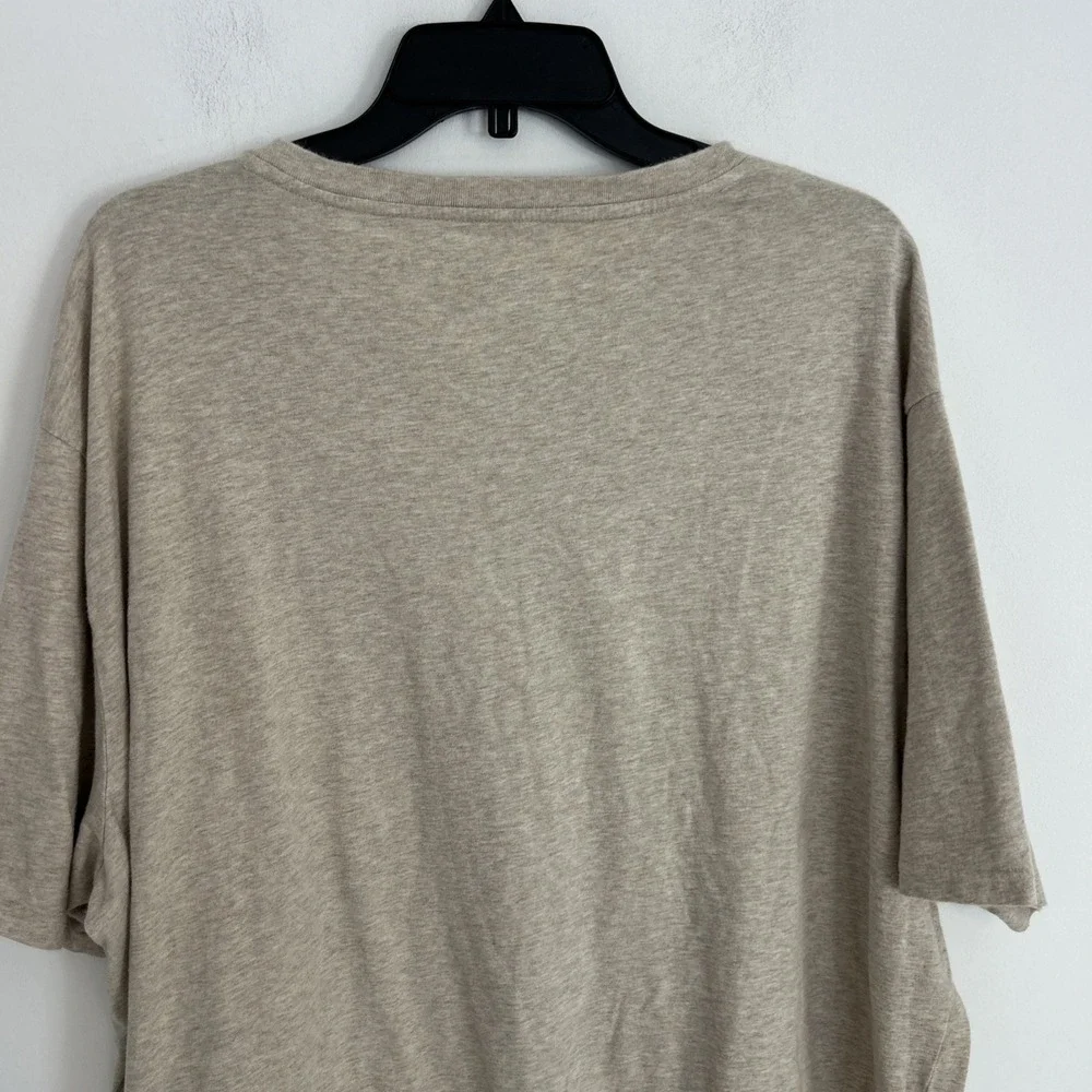 Polo Ralph Lauren Men's 2XLT V-Neck Short‎ Sleeve Heather Beige Embroidered Pony